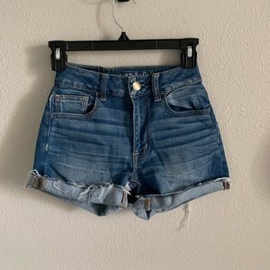 Hugh waisted Denim shorts